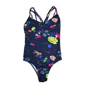 Farm Rio Bodysuit Celestial leafy animal Print Strappy Size Medium